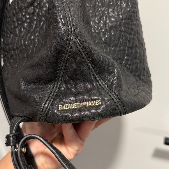 Elizabeth and James Leather Sling Bucket Bag Backpack Black main image 9
